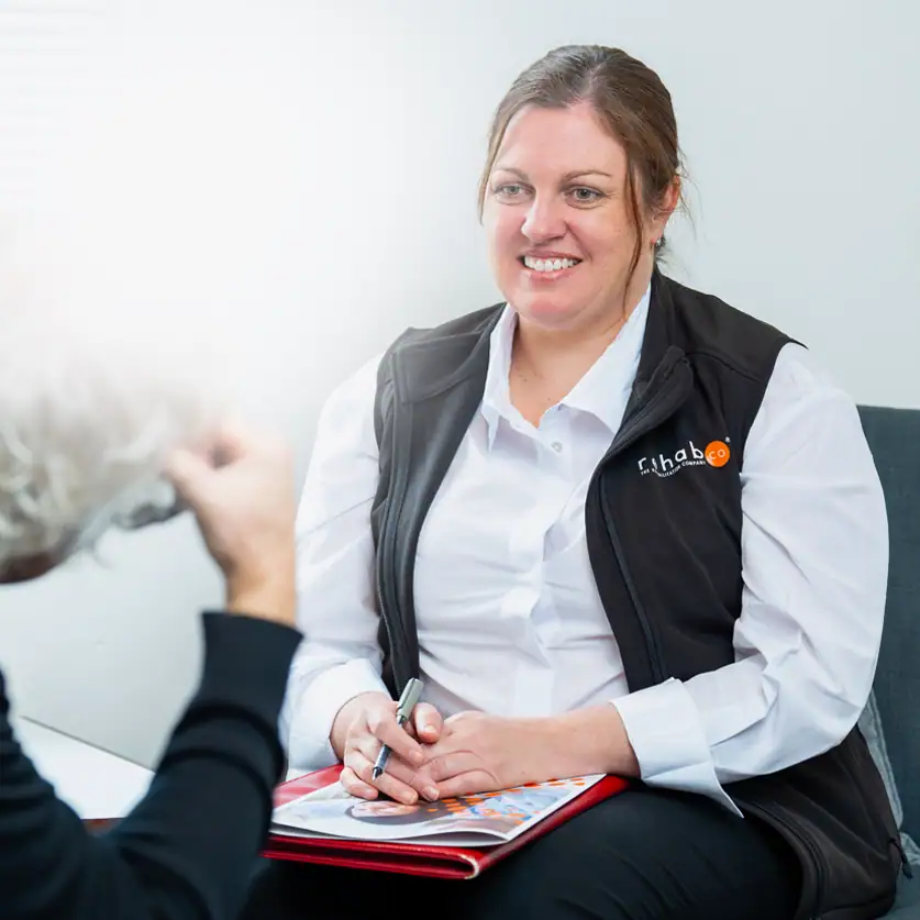 Rehab Co team member during a career consultation session.