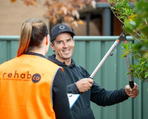 RehabCo consultant supporting a worker returning to their existing role on site